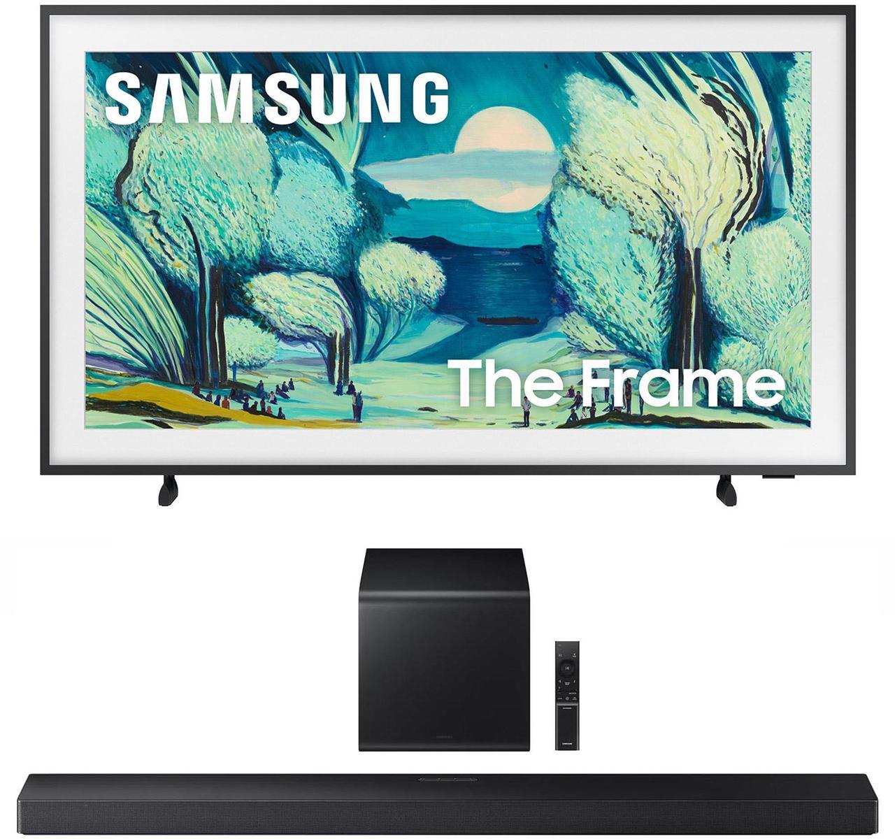 Main image of Samsung QN43LS03FAFXZA 43 Inch The Frame QLED 4K Art Mode Vision AI Smart TV with a Samsung HW-QS700F 3.1.2 Ch Dolby Atmos Soundbar and Subwoofer (2025)