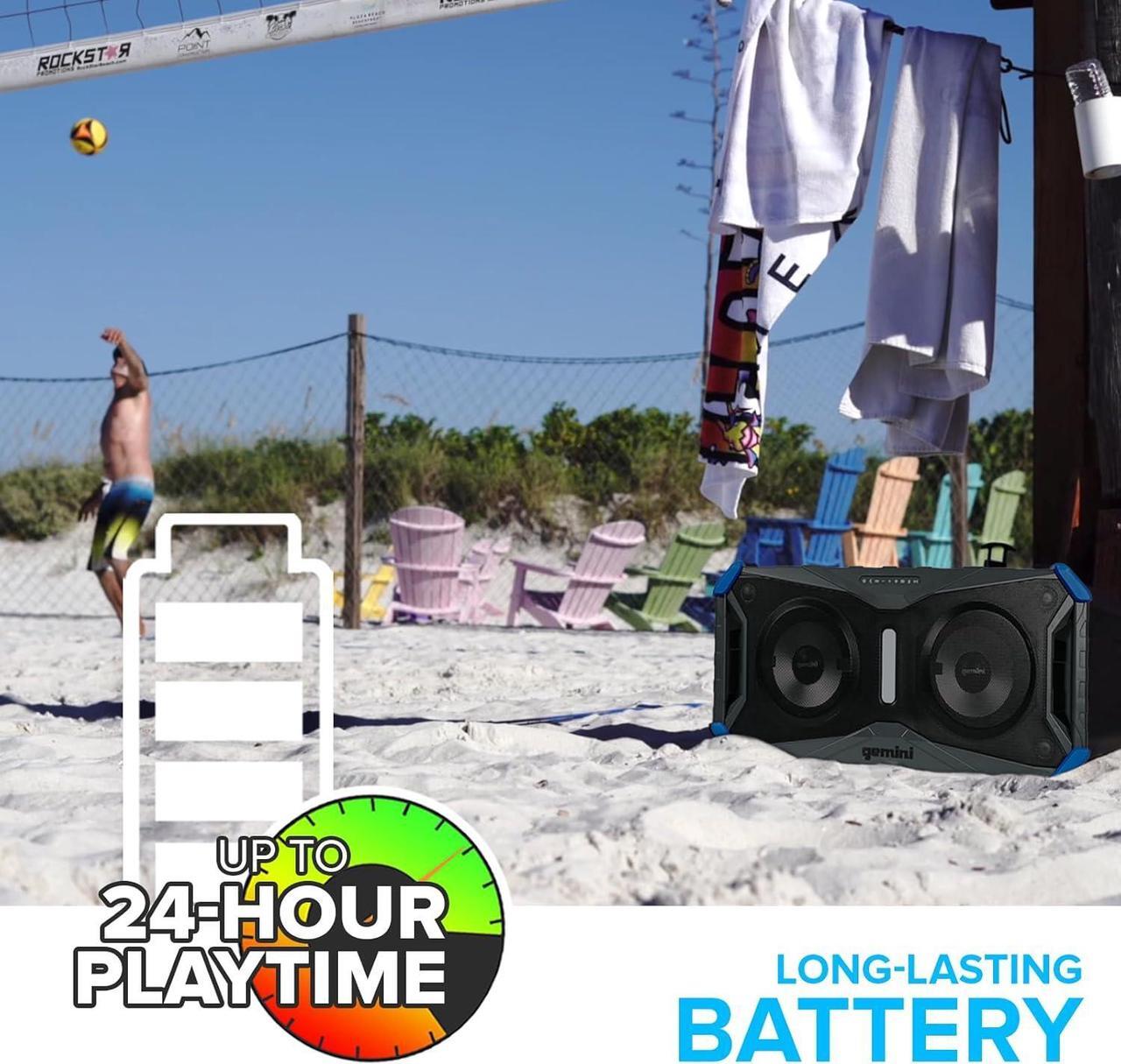 Alt view image 5 of 5 - Gemini SOSP-8BGB Floating Waterproof Wireless Bluetooth Speaker (2025)
