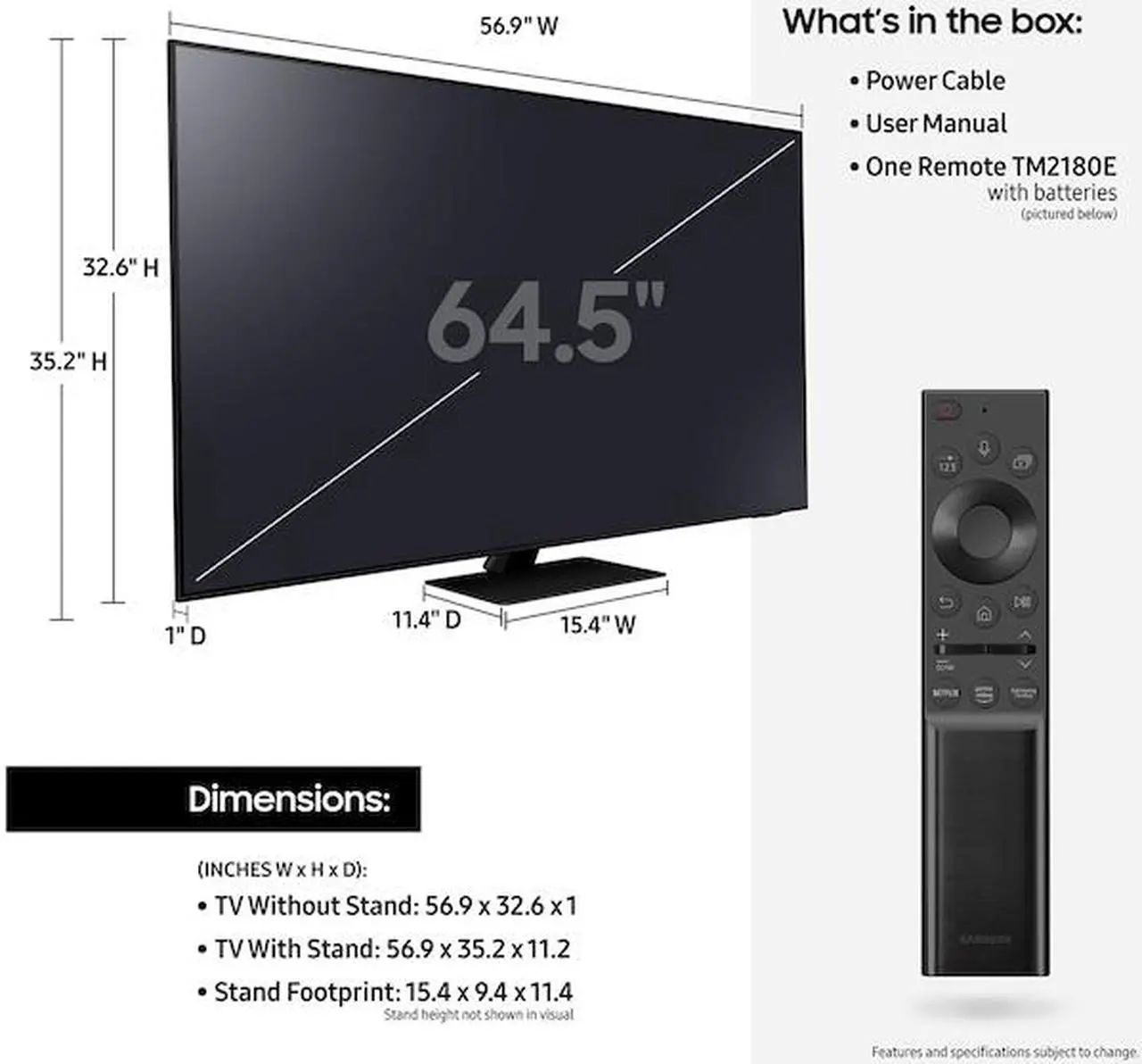 Alt view image 3 of 7 - Samsung QN65QN85AA 65" QN85AA Series Neo QLED 4K UHD Smart TV with a Walts TV Large/Extra Large Full Motion Mount for 43"-90" Compatible TV's and Walts HDTV Screen Cleaner Kit (2021)