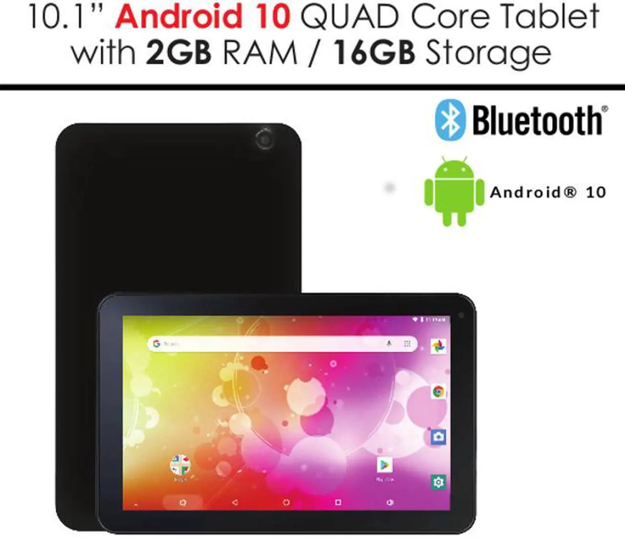 Alt view image 4 of 14 - Supersonic SC-2110 10.1” Android 10 QUAD Core Tablet with 2GB RAM / 16GB Storage