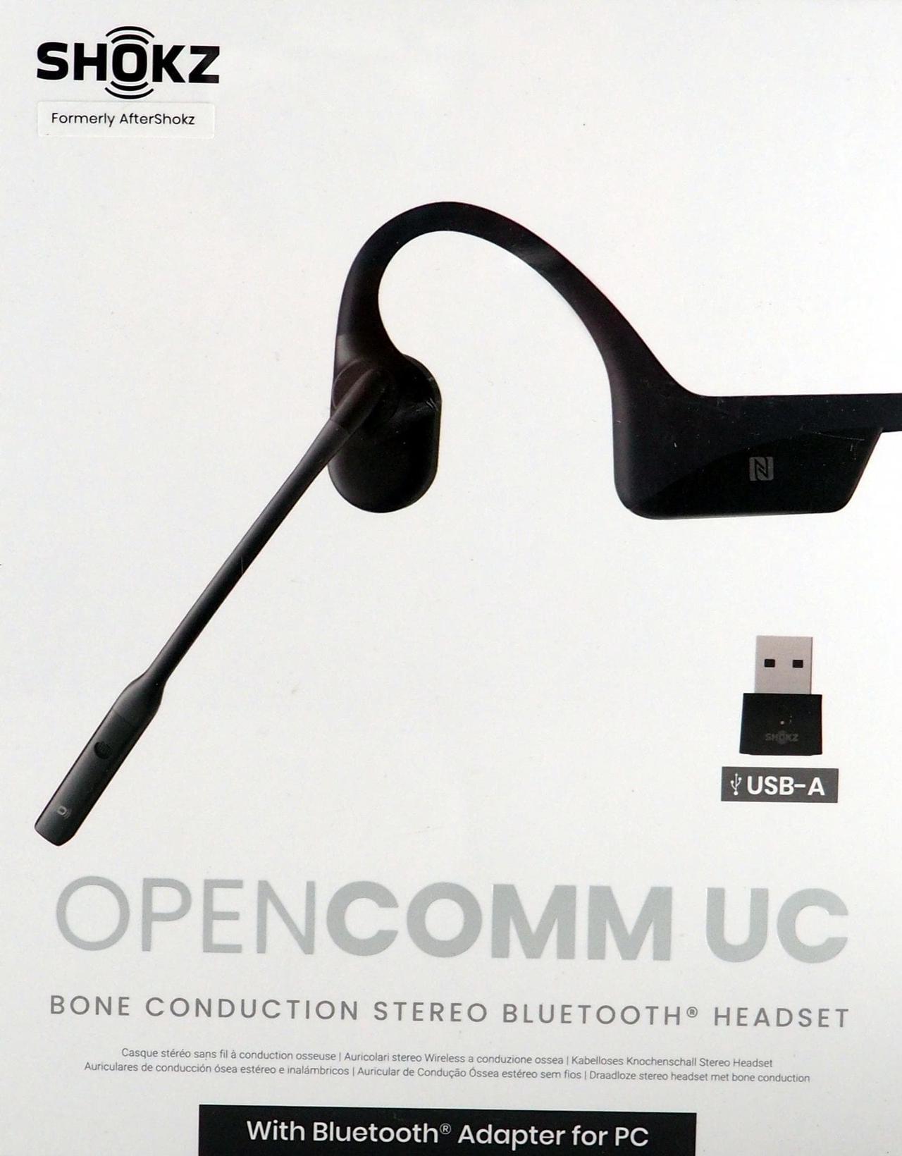 Shokz OpenComm UC Wireless Bone Conduction Stereo Bluetooth Headset  Headphones C102-AA-BK-US  Black