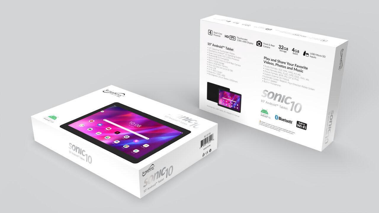 Alt view image 5 of 12 - Supersonic 10.1 inch Android Touchscreen Tablet 32 GB, 4GB Ram, Bluetooth 4.2  SC-3110