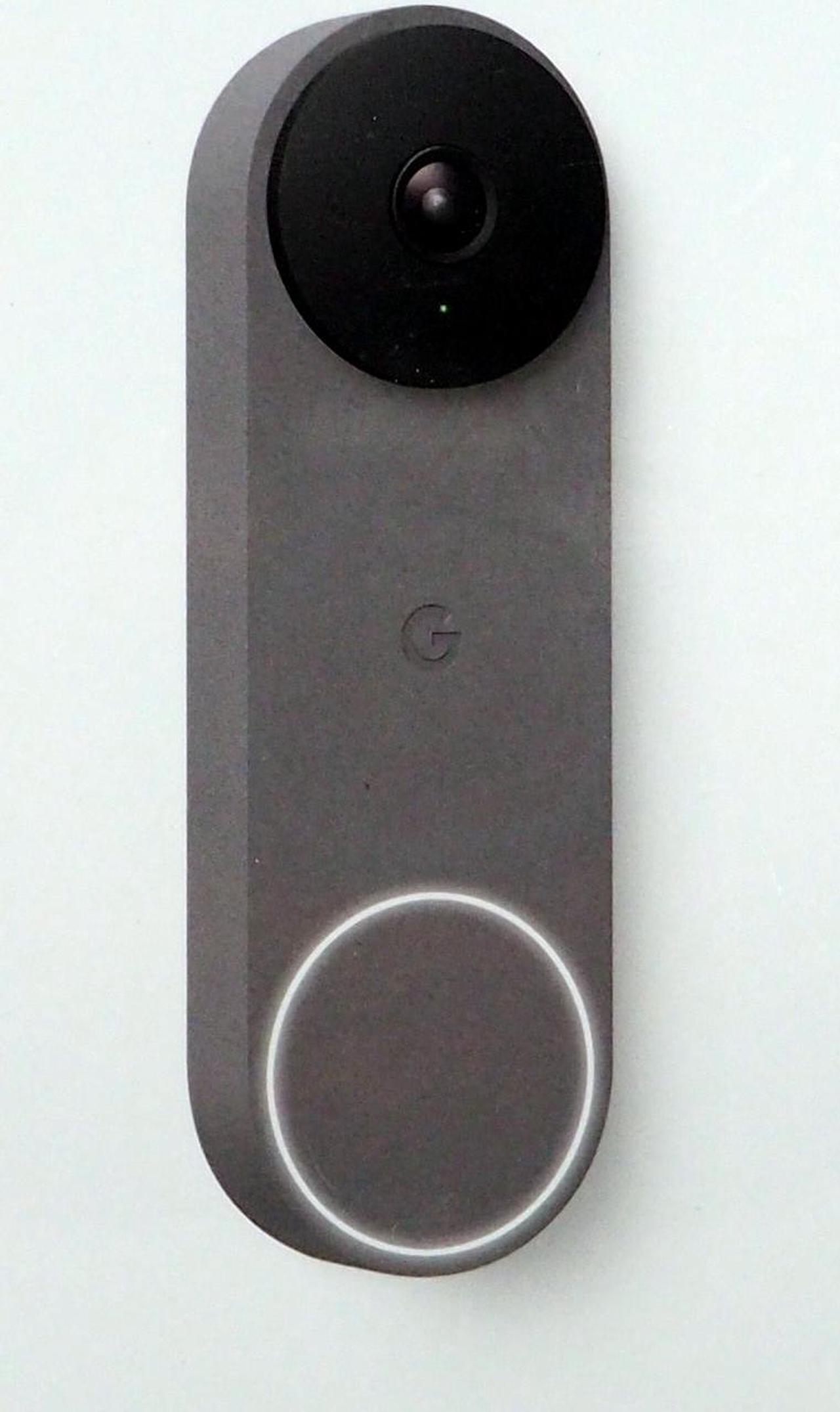 Main image of Google Nest Doorbell 720p Wired Video Security Camera GA03696-US Ash