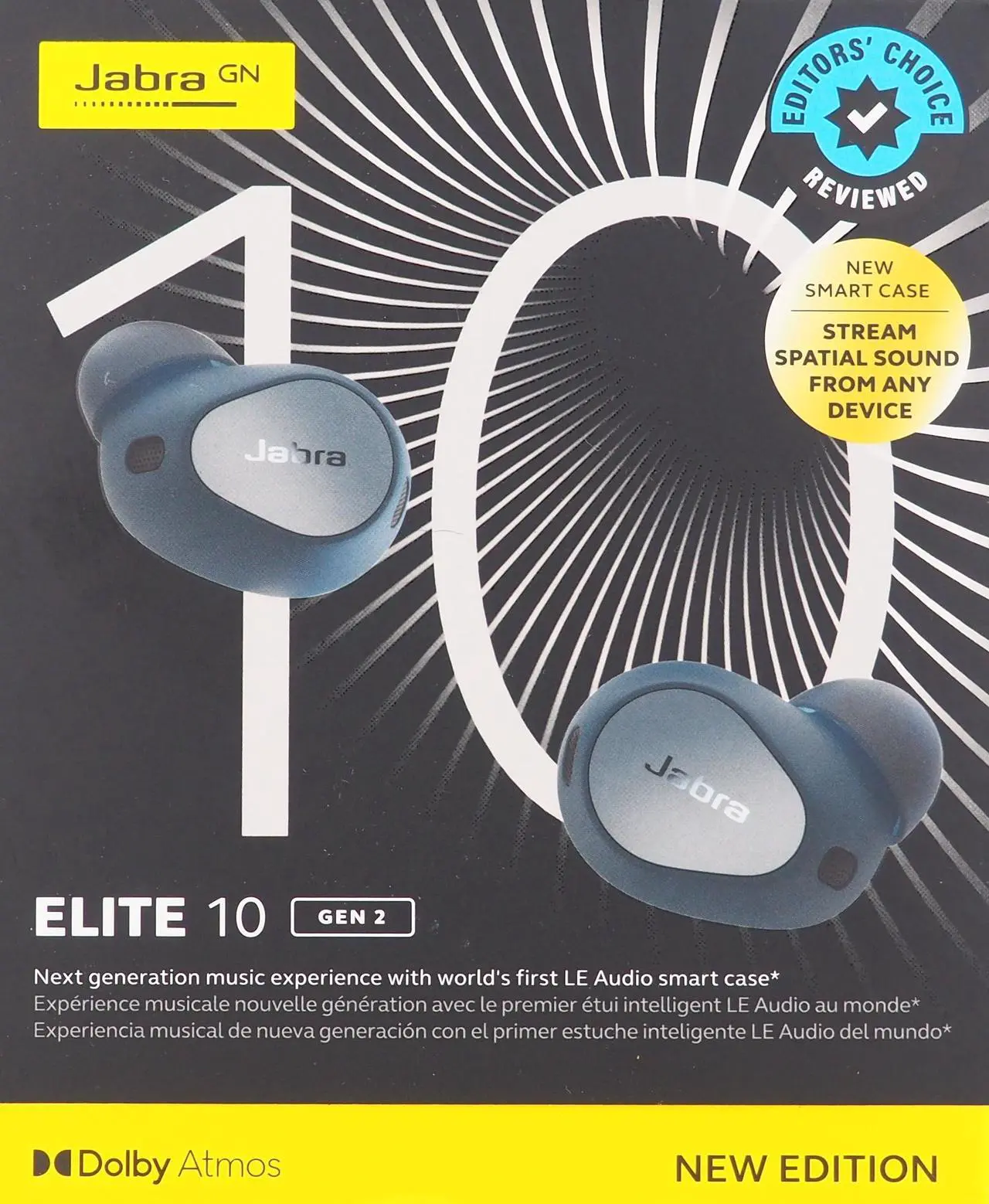 Alt view image 3 of 9 - Jabra Elite 10 Gen 2 Dolby Atmos Noise Cancelling Wireless In-ear Headphones with Smart Case 100-99282904-99 Denim