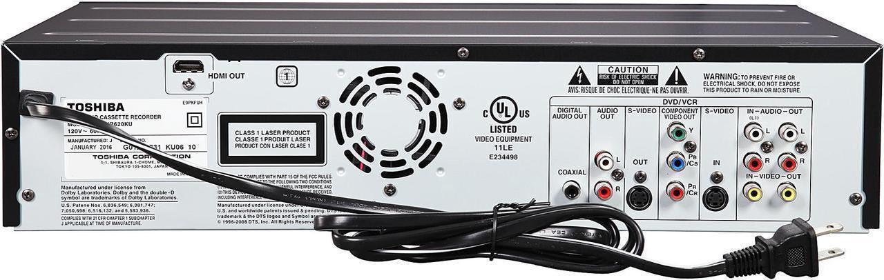 Alt view image 2 of 6 - Toshiba Dvr620 Dvd Recorder Vcr Combo VHS to Dvd Dubbing with Remote No Tuner