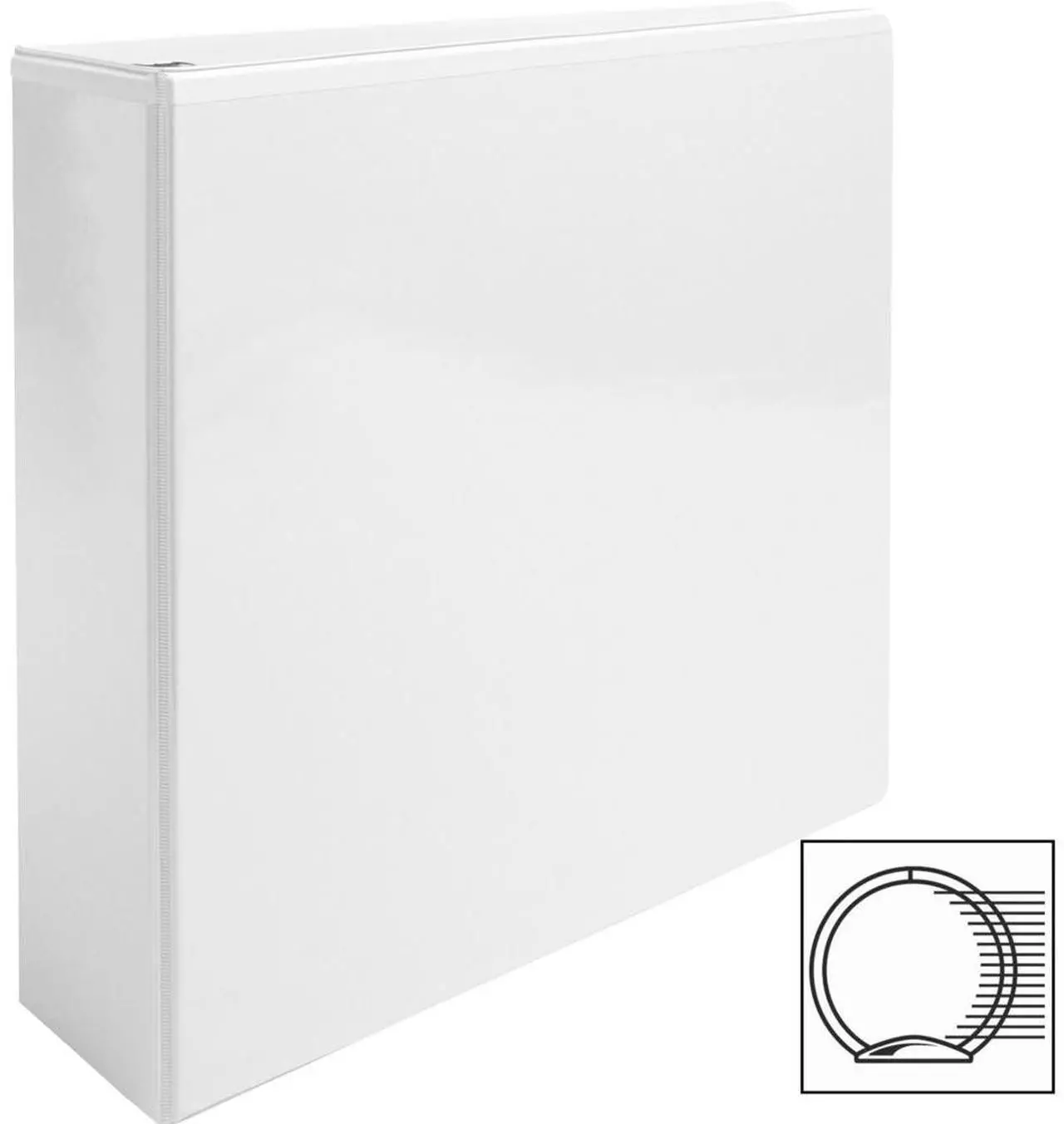 Alt view image 4 of 5 - Business Source View Binder w/ 2 Inside Pockets 3" Capacity White 09959
