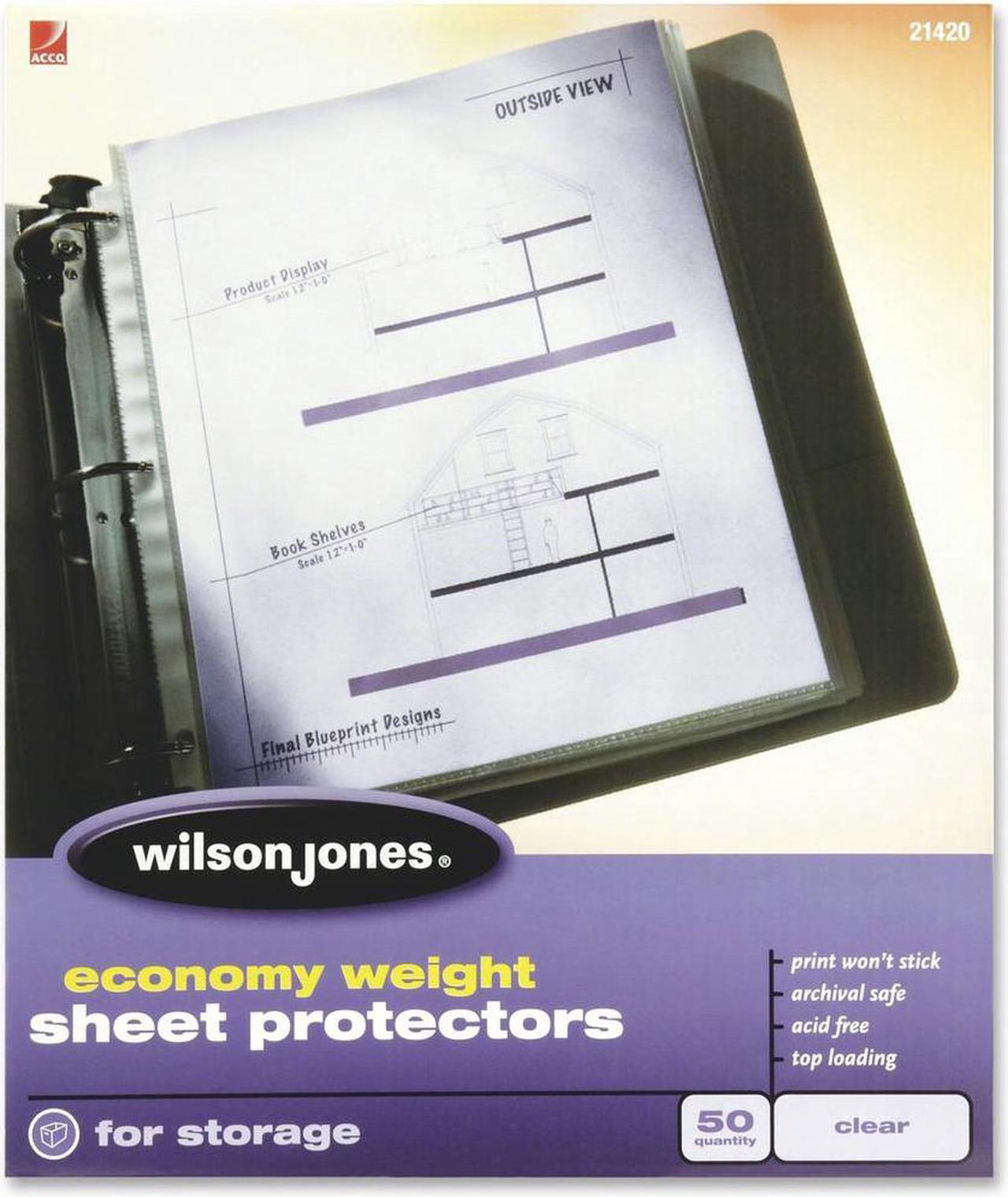 Alt view image 5 of 8 - Wilson Jones 21420 Economy Weight Sheet Protector- Clear- 50/Box