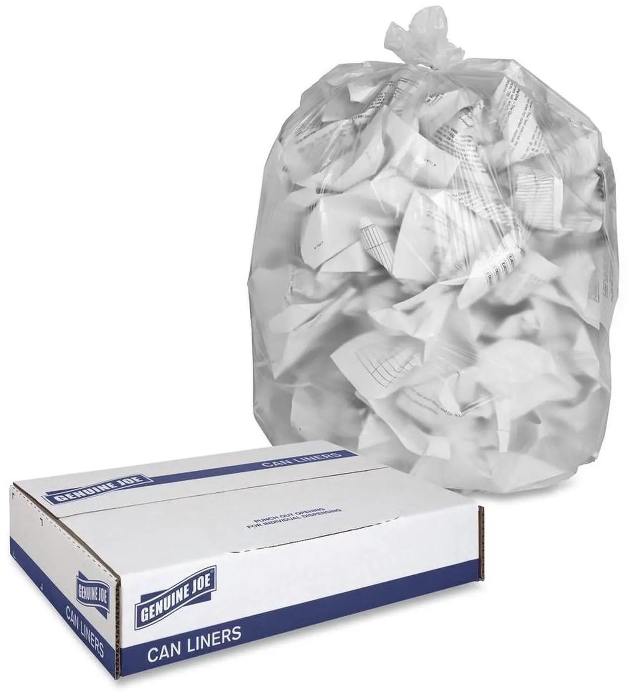 Alt view image 14 of 15 - Genuine Joe High Density Can Liners 31-33 Gal 33"X40" 500/CT CL 01757