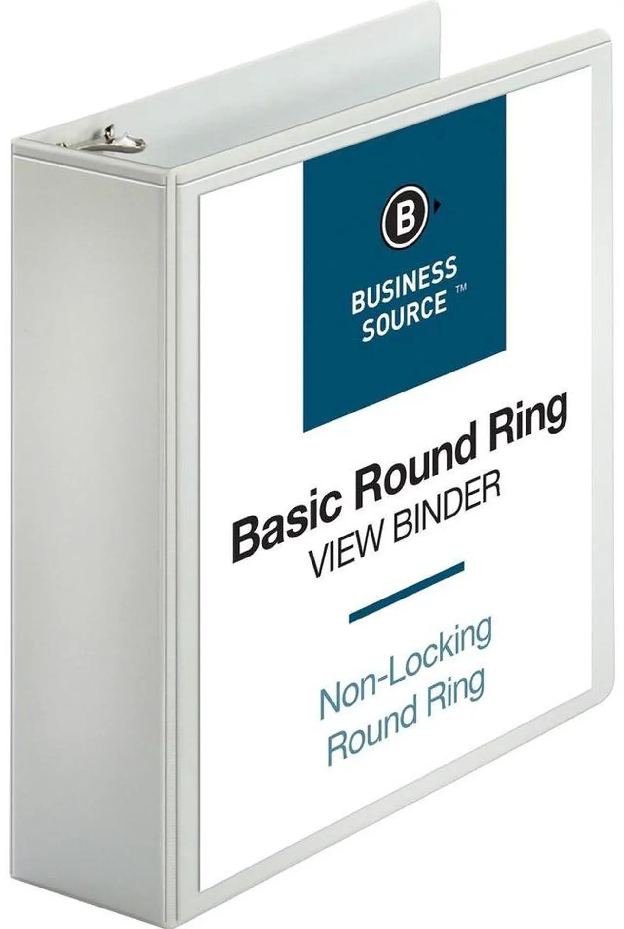 Alt view image 3 of 5 - Business Source View Binder w/ 2 Inside Pockets 3" Capacity White 09959