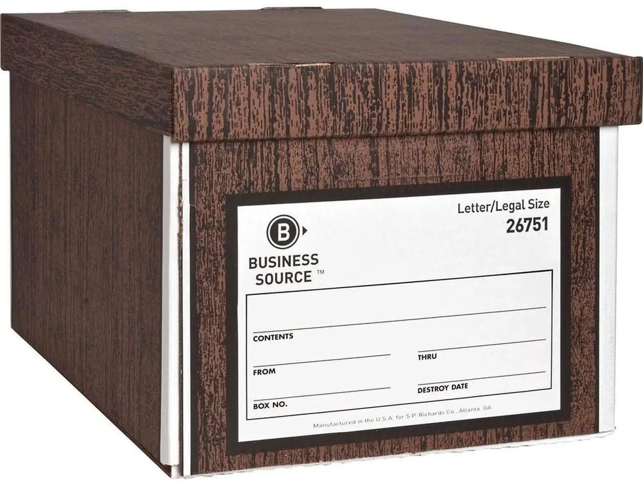 Alt view image 3 of 6 - Business Source Storage Boxes w/Lid Ltr/Lgl 650 lb 10"x12"x15" 12/CT WN 26751