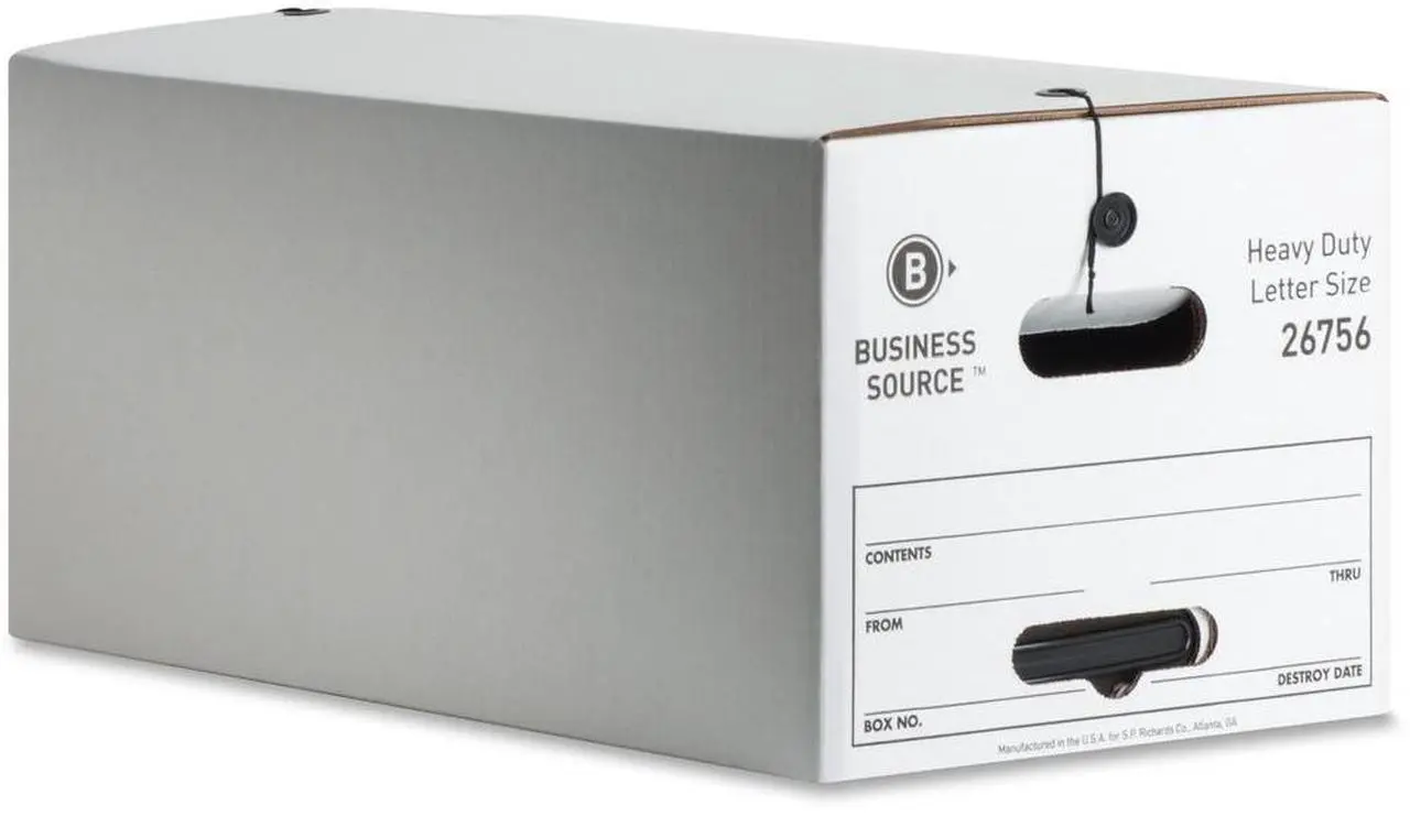 Alt view image 3 of 6 - Business Source Med. Duty Storage Box Ltr 700 lb. 12"x24"x10" 12/CT WE 26756