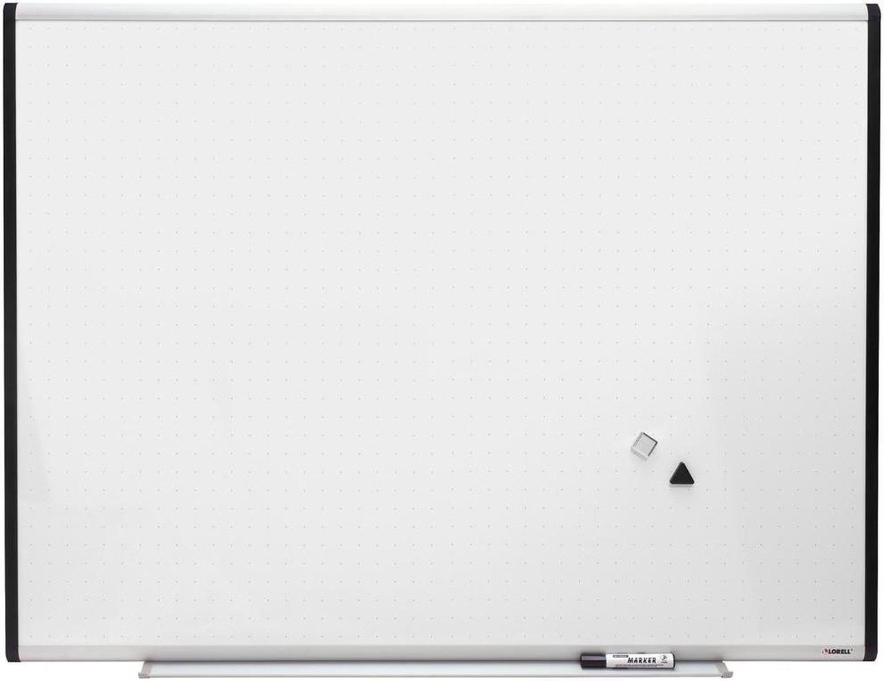 Alt view image 9 of 13 - Lorell Magnetic Dry-erase Board w/ Grid Lines 4'x3' Silver/Ebony 69652