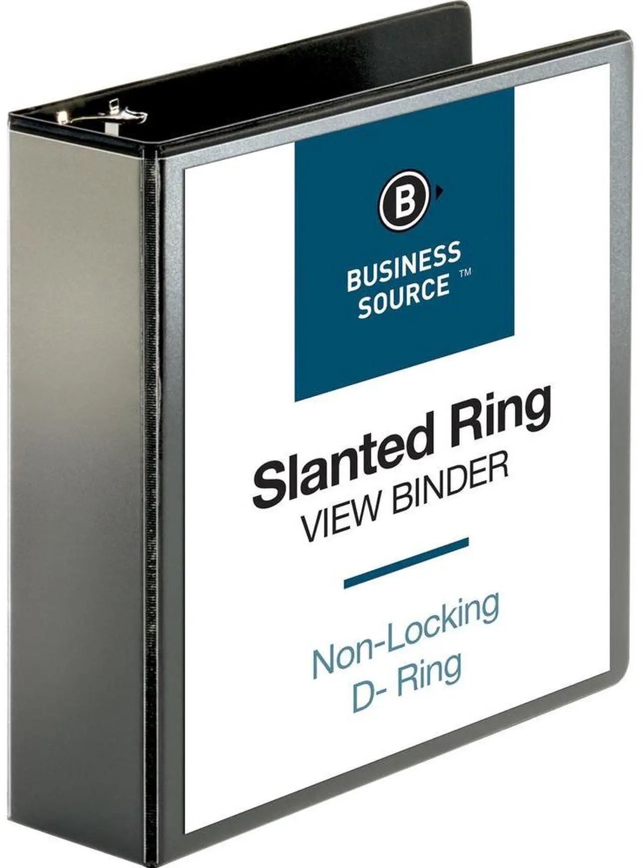 Alt view image 7 of 9 - Business Source D-Ring View Binder 3" Capacity 11x8-1/2" Black 28449