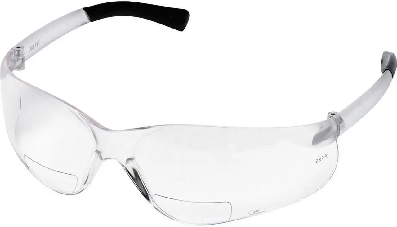 Alt view image 8 of 10 - Mcr Safety Bearkat Magnifier Safety Glasses, Clear Frame, Clear Lens BKH15