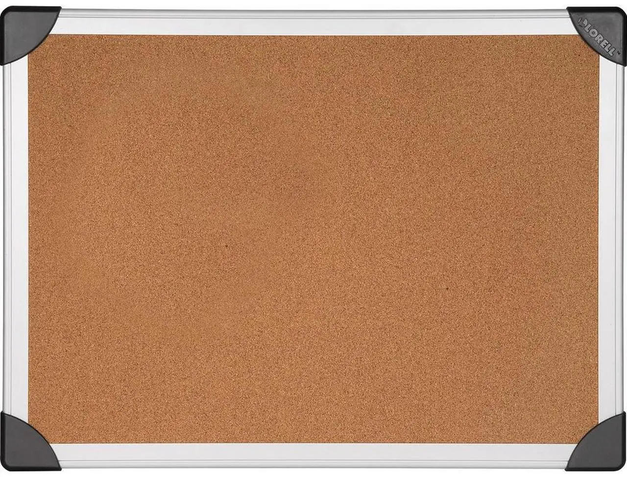 Alt view image 3 of 6 - Lorell Cork Board 3'x2' Aluminum Silver/Brown 19191