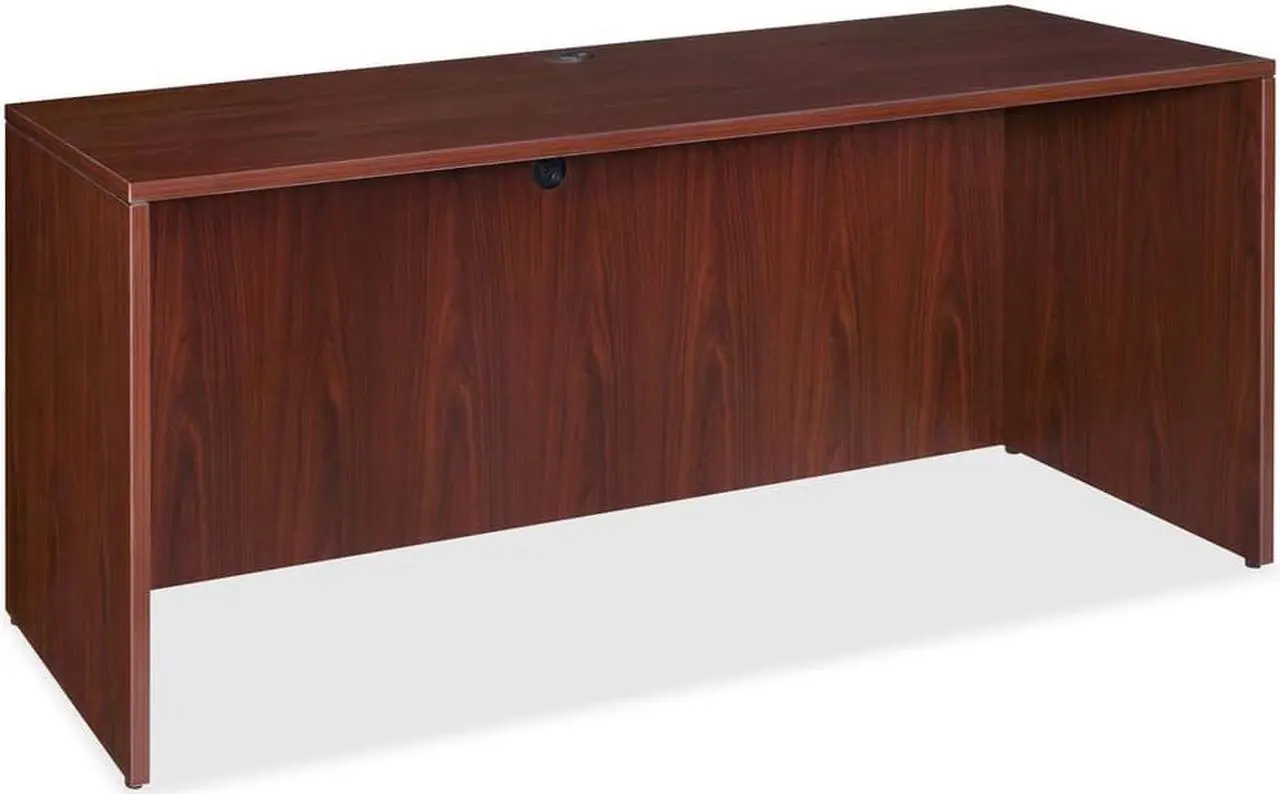 Alt view image 3 of 9 - Lorell Credenza Shell 66"x24"x29-1/2" Mahogany 69377