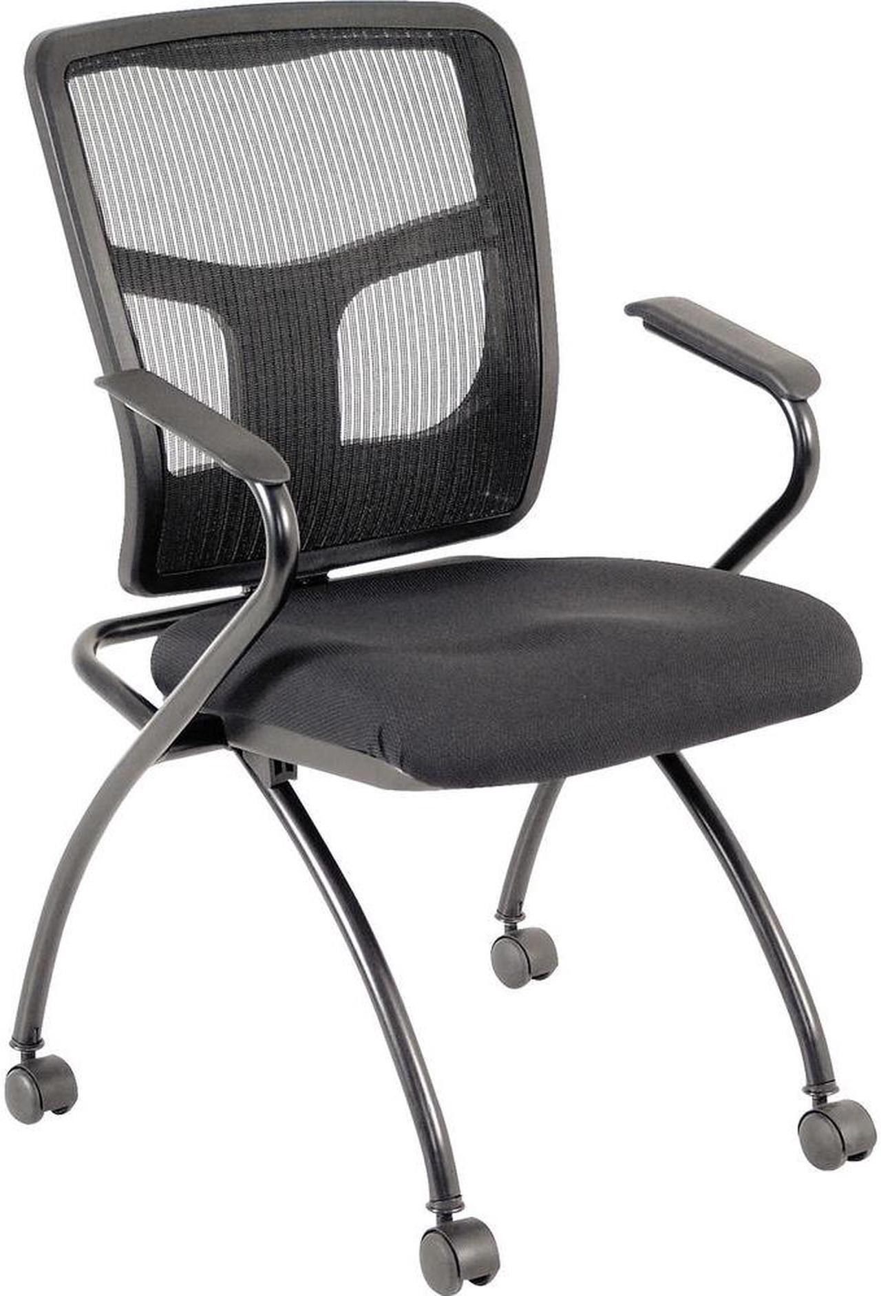 Alt view image 8 of 10 - Lorell Guest Chair 24-2/5"Wx24"Dx37"H 2/CT Black 84374