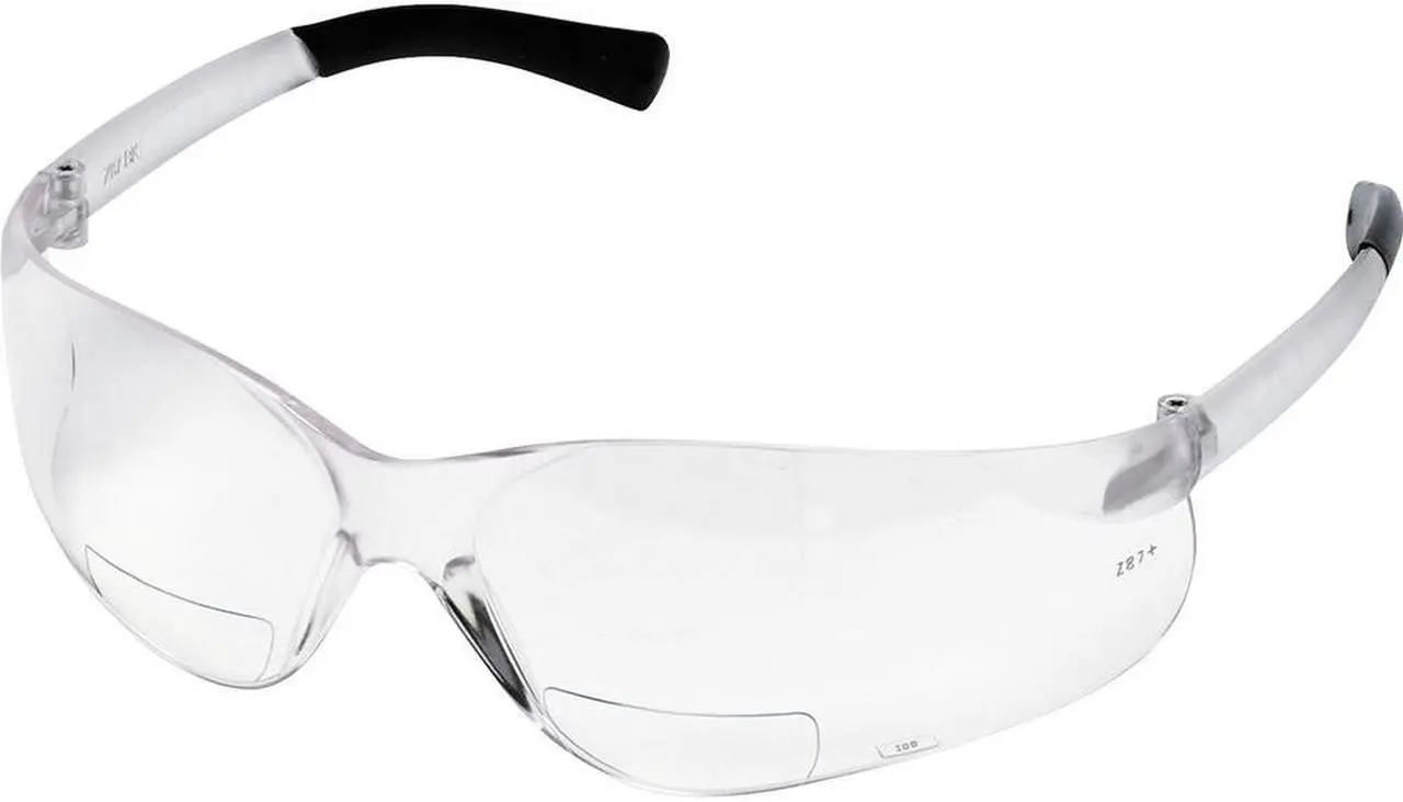 Alt view image 9 of 10 - Mcr Safety Bearkat Magnifier Safety Glasses, Clear Frame, Clear Lens BKH15