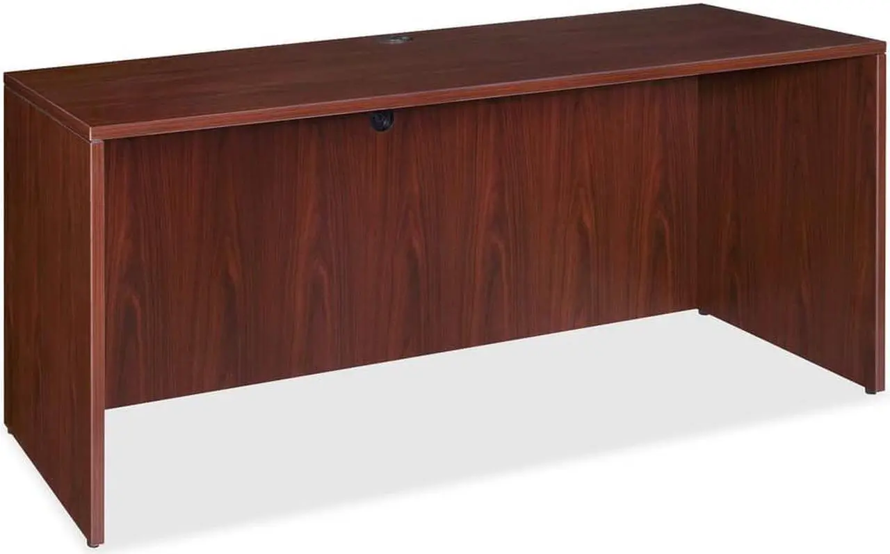 Alt view image 4 of 9 - Lorell Credenza Shell 66"x24"x29-1/2" Mahogany 69377