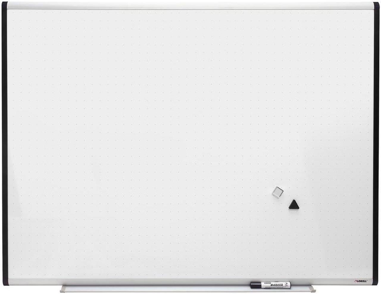 Alt view image 10 of 13 - Lorell Magnetic Dry-erase Board w/ Grid Lines 4'x3' Silver/Ebony 69652