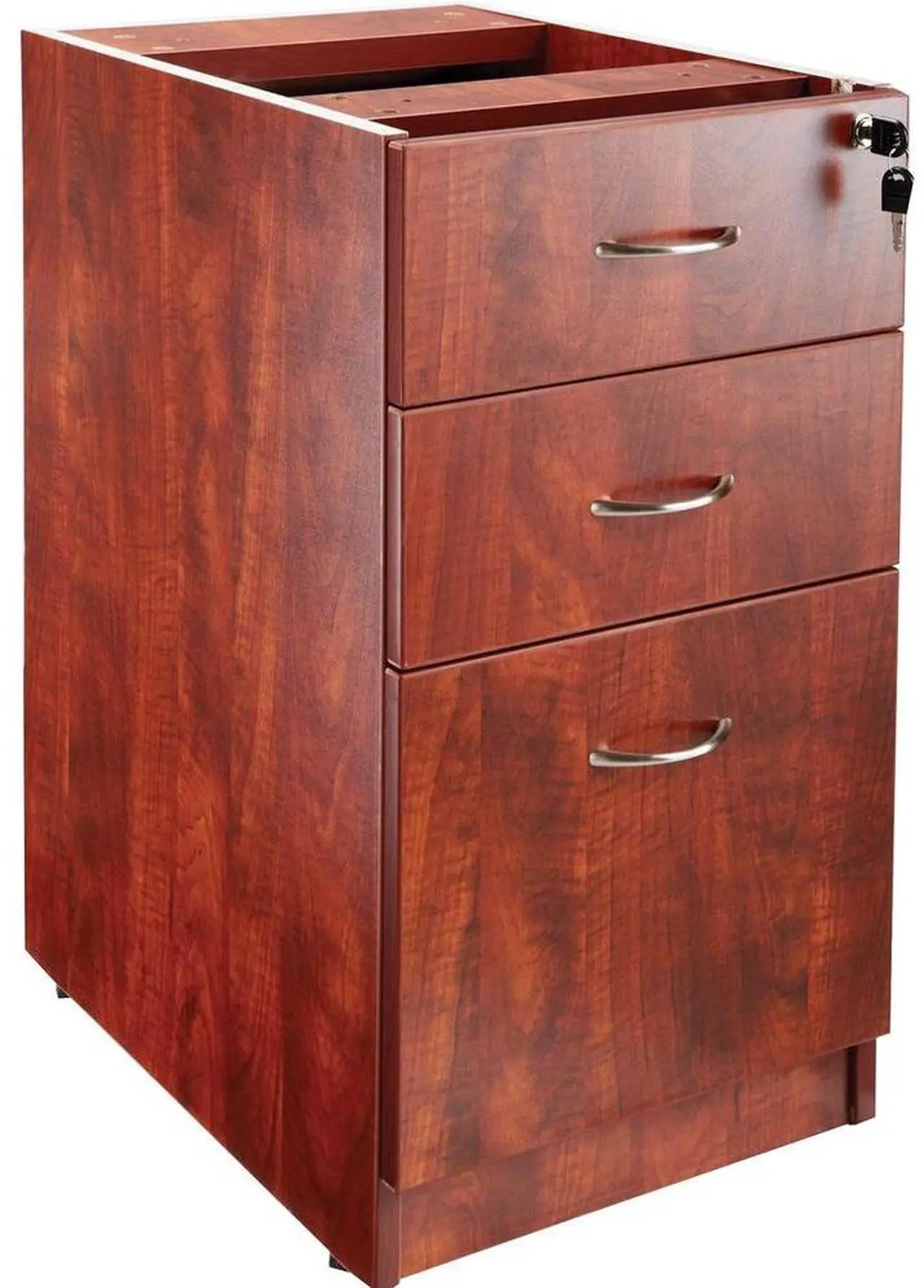 Alt view image 5 of 8 - Lorell Fixed Pedestal B/B/F 16"x22"x28-1/4" Cherry 69604