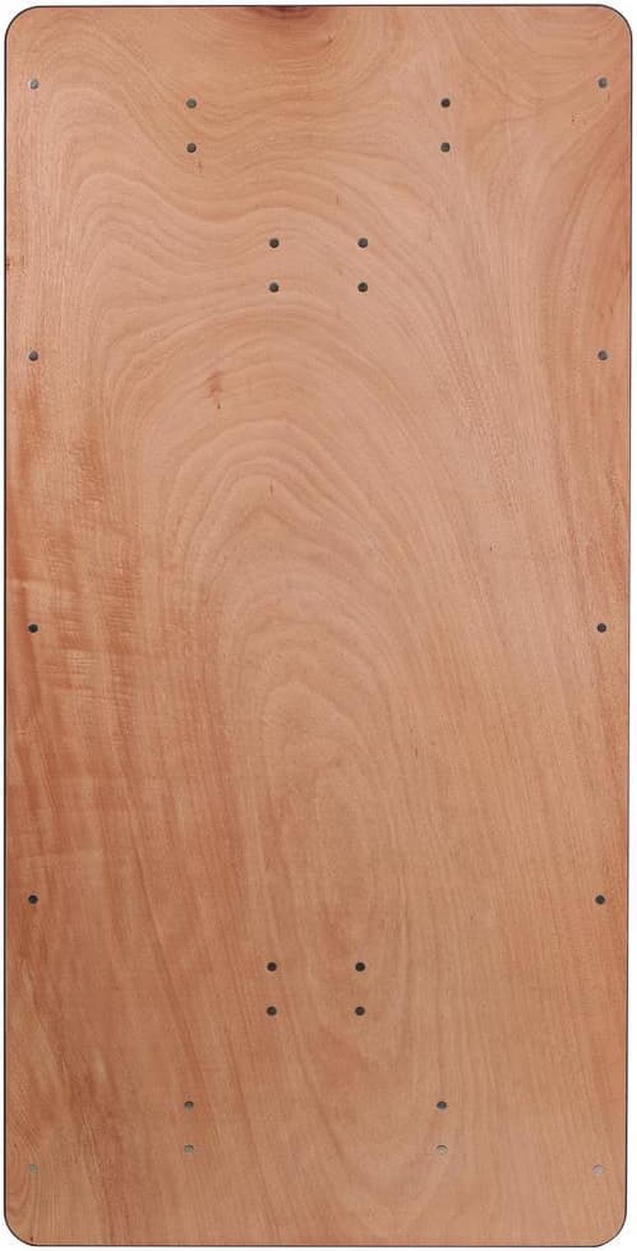 Alt view image 9 of 20 - 36'' x 72'' Rectangular Wood Folding Banquet Table with Clear Coated Finished Top