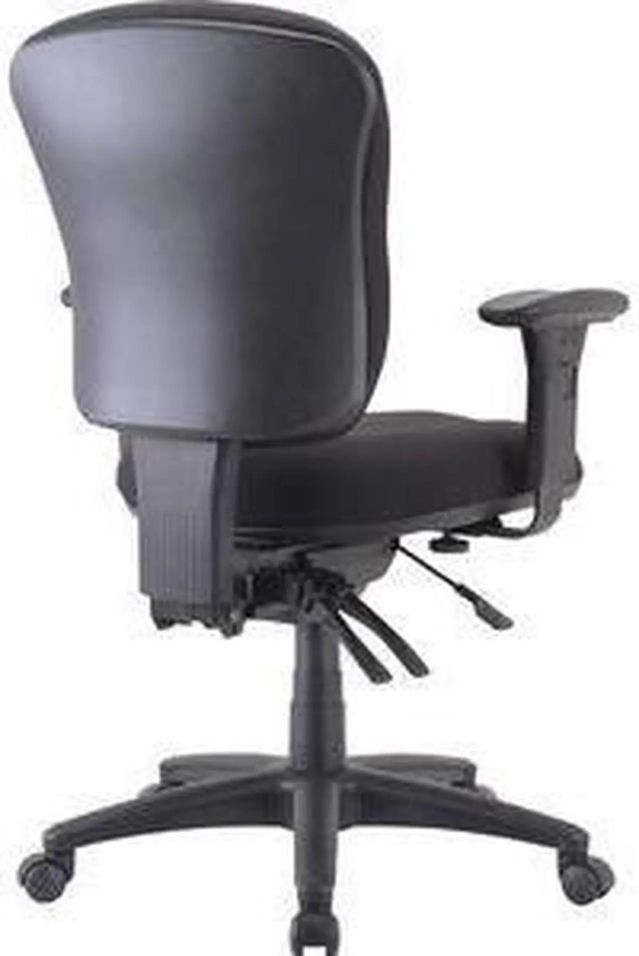 Alt view image 10 of 15 - Lorell Mid-back Task Chair 26-3/4"x26"x39-1/4"-42" Black 66128