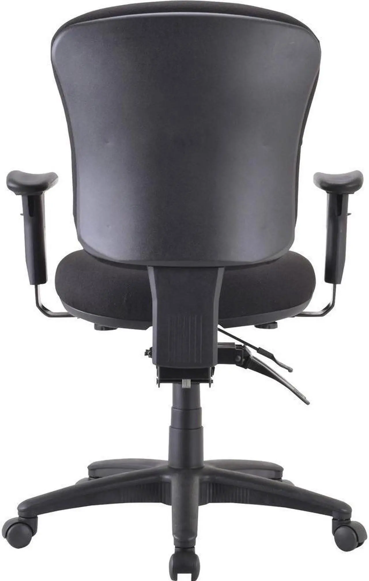 Alt view image 11 of 15 - Lorell Mid-back Task Chair 26-3/4"x26"x39-1/4"-42" Black 66128