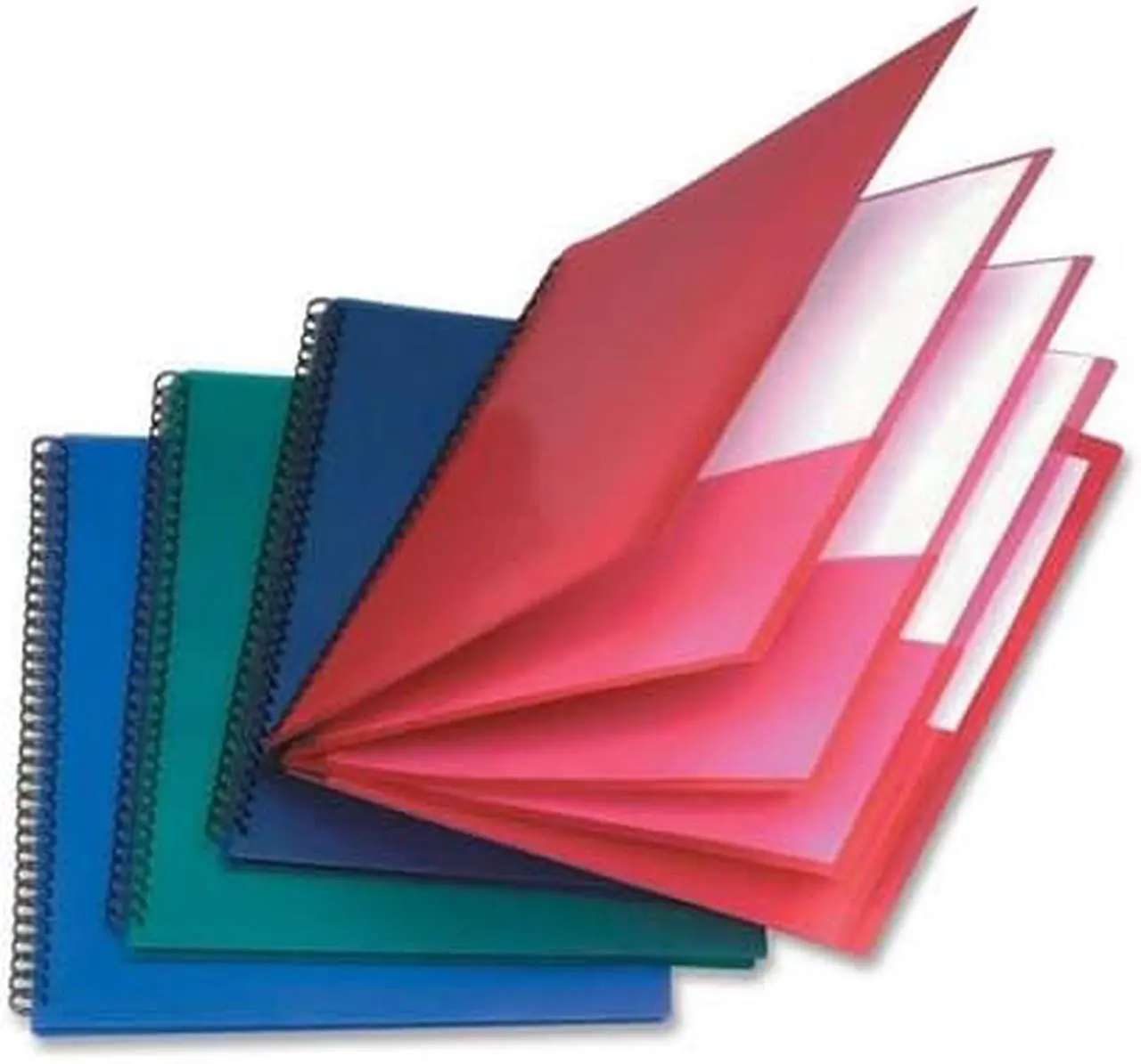 Alt view image 3 of 8 - TOPS Products 8-Pocket Folder Wire Bind Letter 200 Sh Capacity Assorted 5740404
