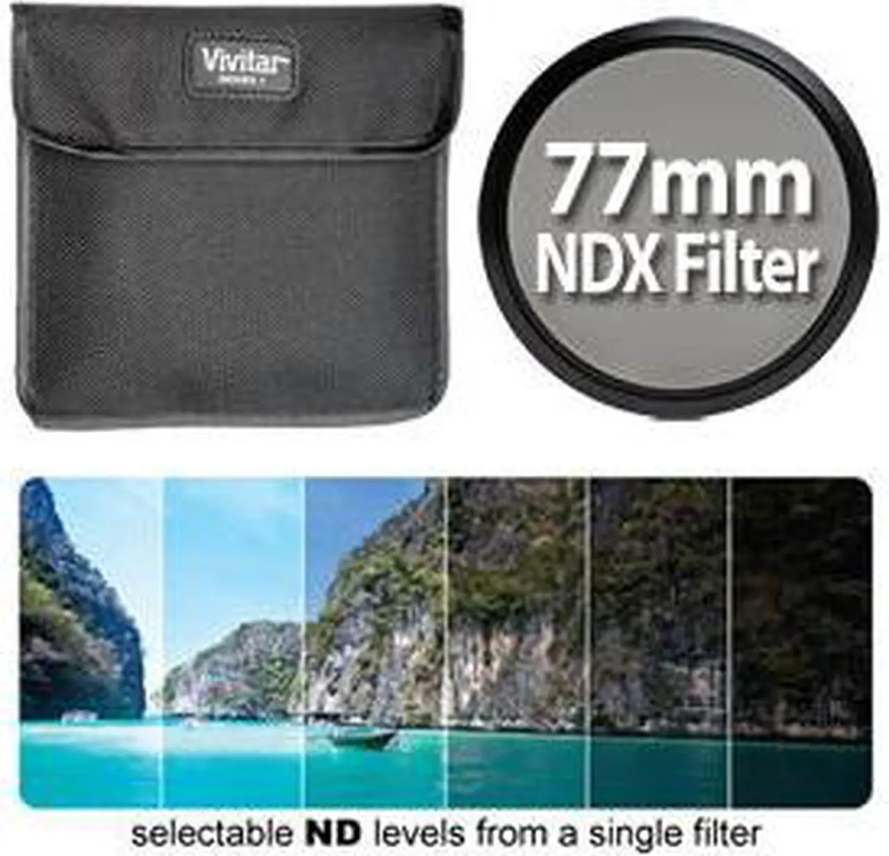 Alt view image 3 of 9 - Vivitar Variable NDX Neutral Density Lens Filter - 77mm
