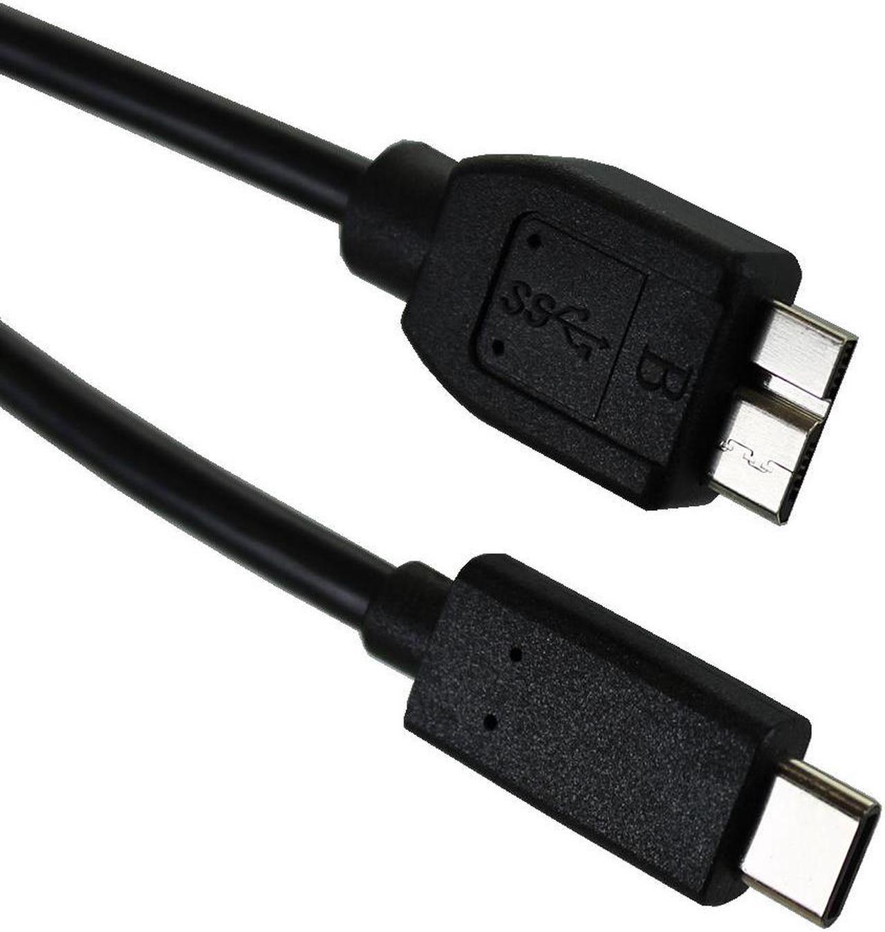 USB 3.1 C Male to Micro B Male, 3ft