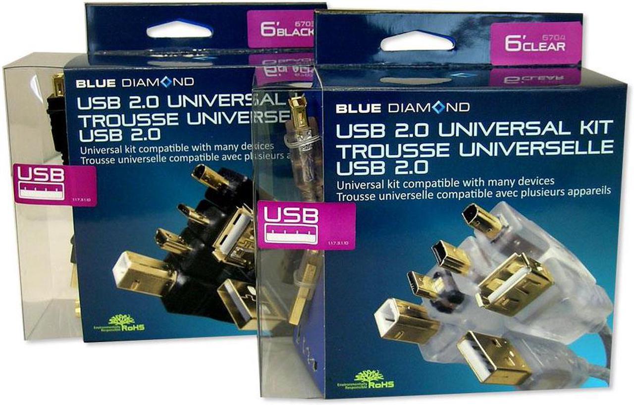 Retail USB 2 Connection Kit BK, 6ft