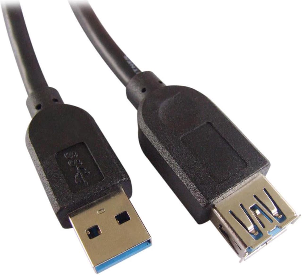 USB 3.0 AA Cable - MF, Black, 10ft