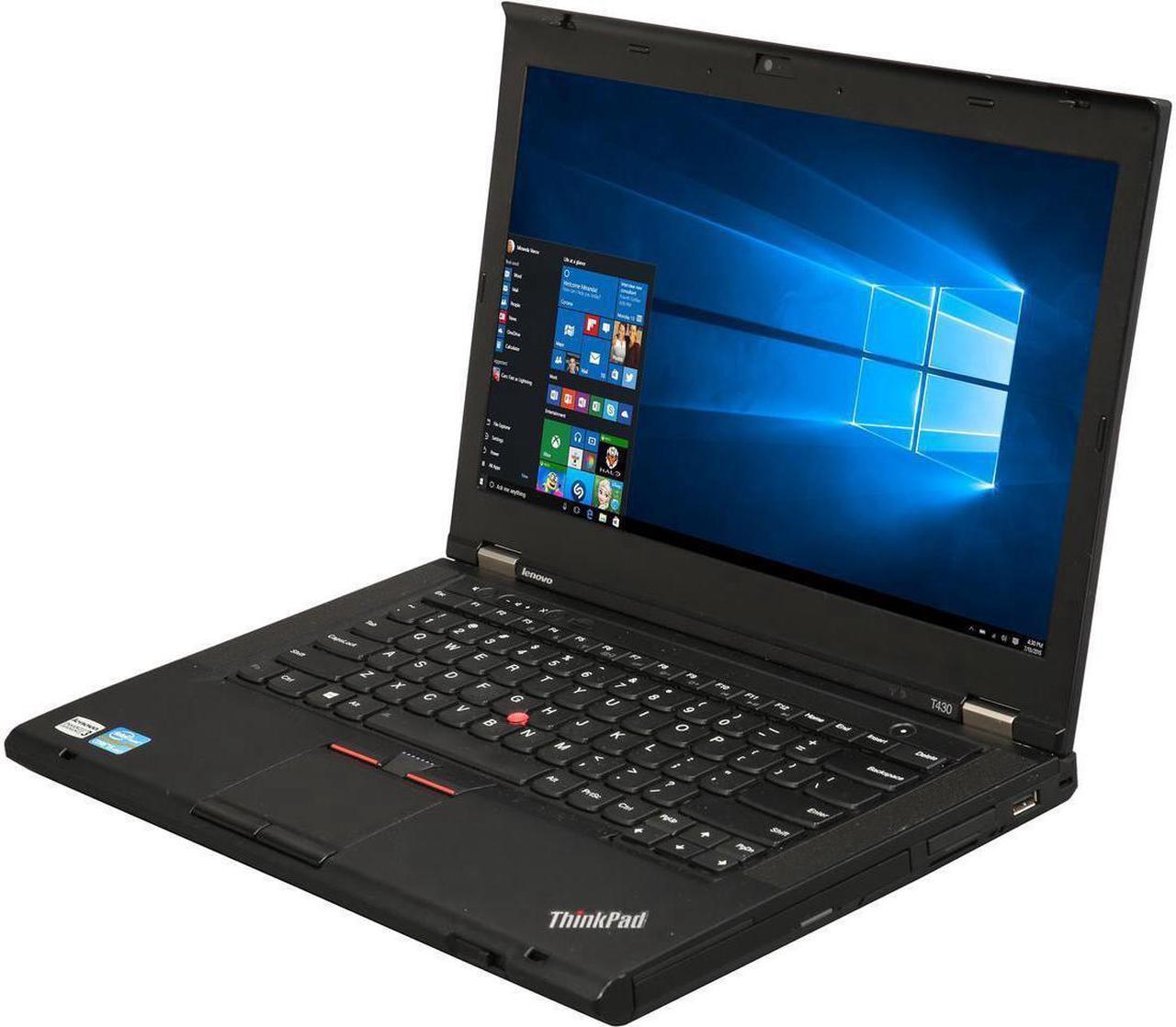 Main image of Lenovo Thinkpad T430 14" Laptop, Intel Core i5 3320M 2.6Ghz, 8GB DDR3, 480GB SSD Hard Drive, Webcam, DVDRW, Windows 10 Pro