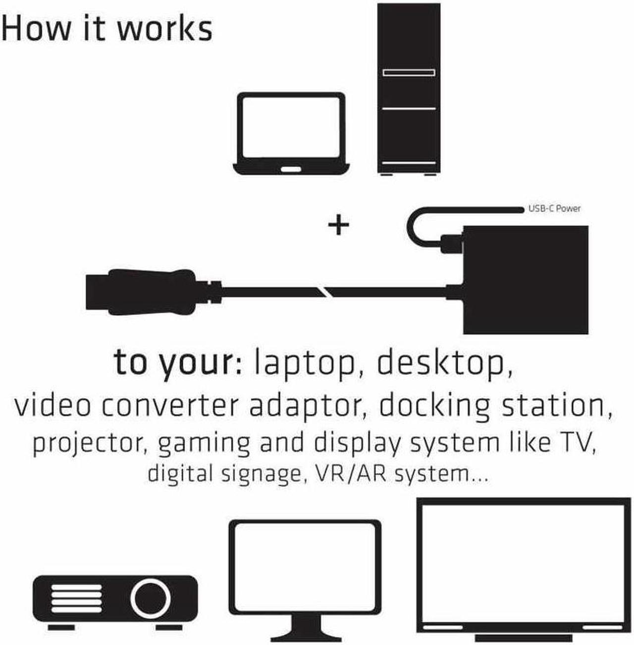 Alt view image 5 of 14 - Club3D CAC-1085 DisplayPort 1.4 to HDMI 4K120Hz HDR Active Adapter M/F