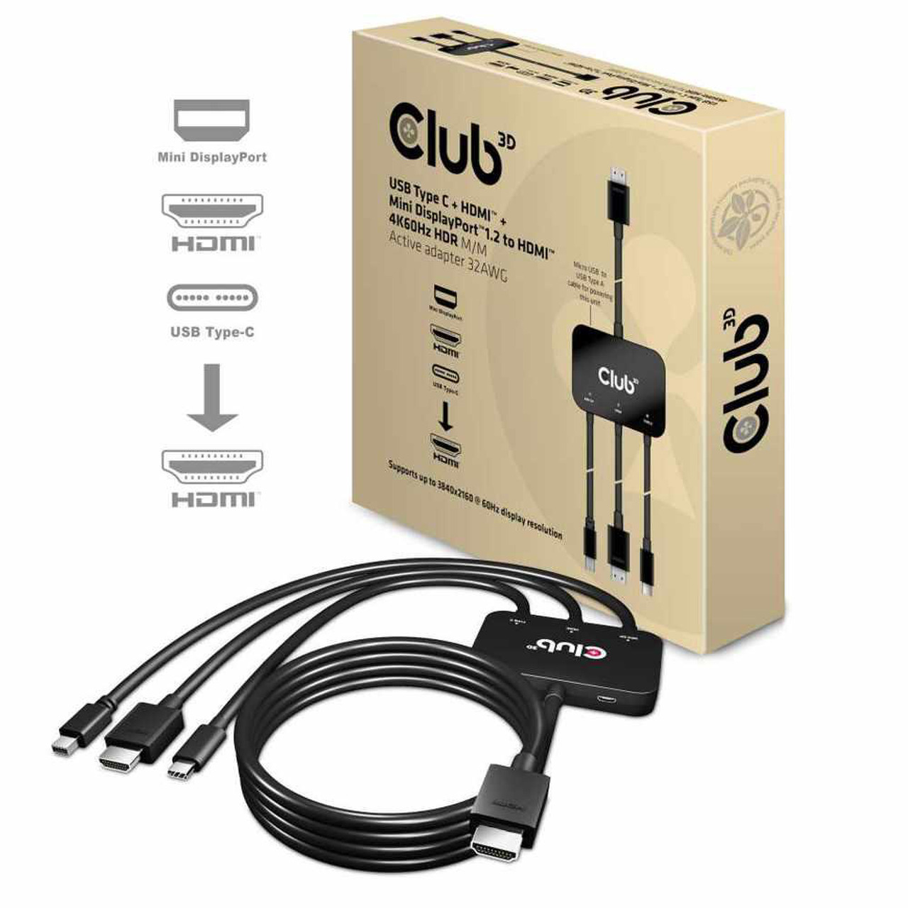 Cavi USB Club 3D Macho/Macho USB-C