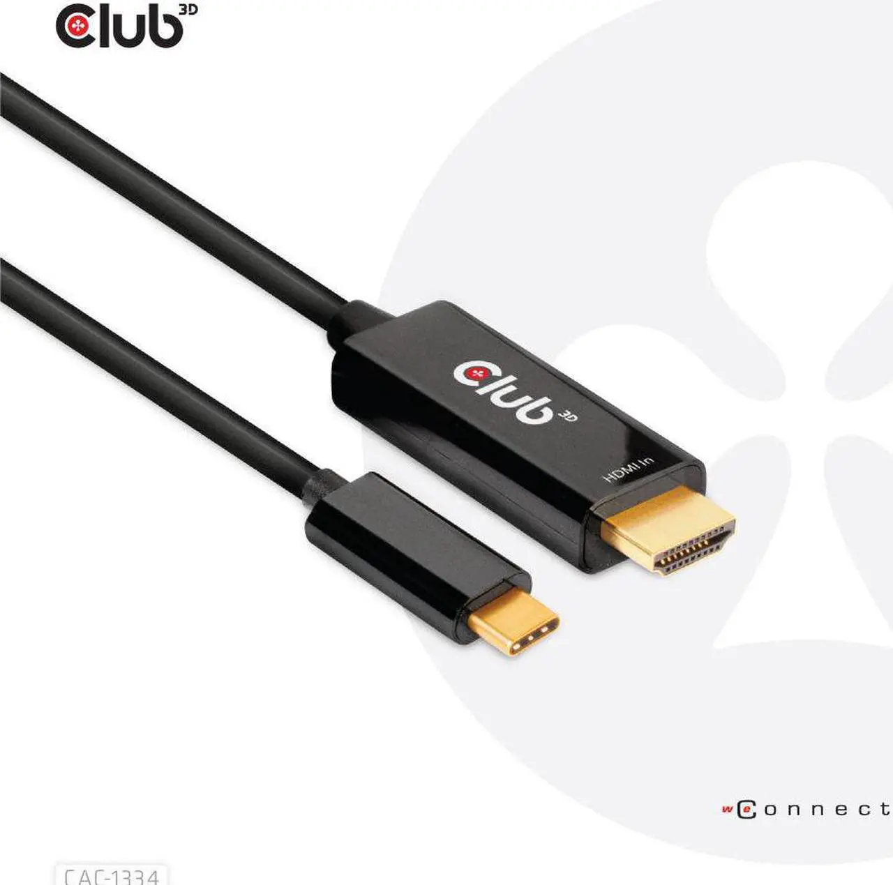 Alt view image 2 of 5 - Club 3D HDMI to USB Type-C 4K60Hz Active Cable M/M 1.8m/6 ft - 6 ft HDMI/USB-C A/V Cable for Audio/Video Device, Notebook, Tablet, PC, TV, Monitor, Projector