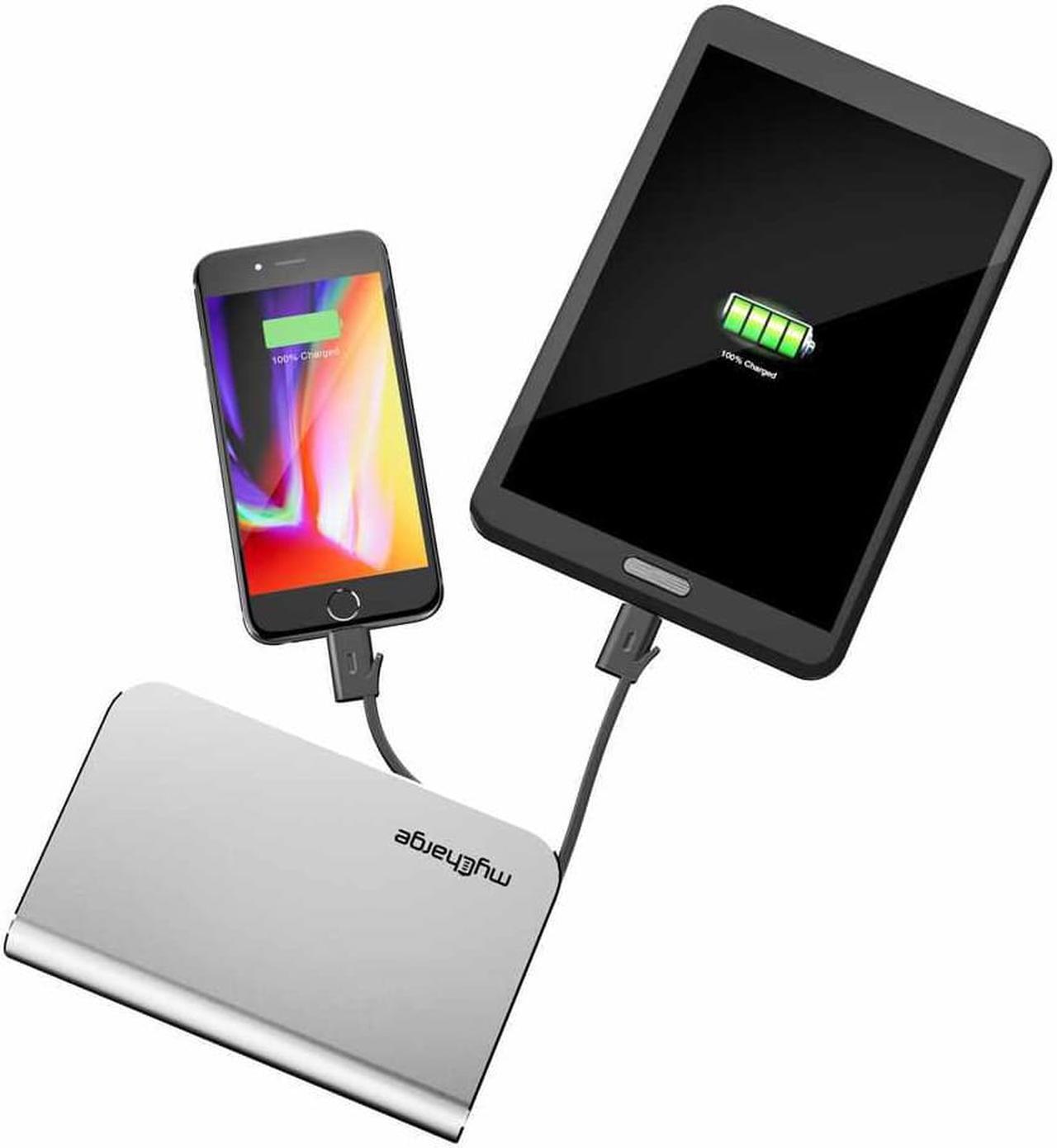 Alt view image 10 of 11 - myCharge Portable Charger Power Bank - HubMax Universal 10050 mAh External Battery Pack | Wall Charger Foldable Plug | Built in Cables (iPhone Charger Lightning Cable and Android Samsung USB C)