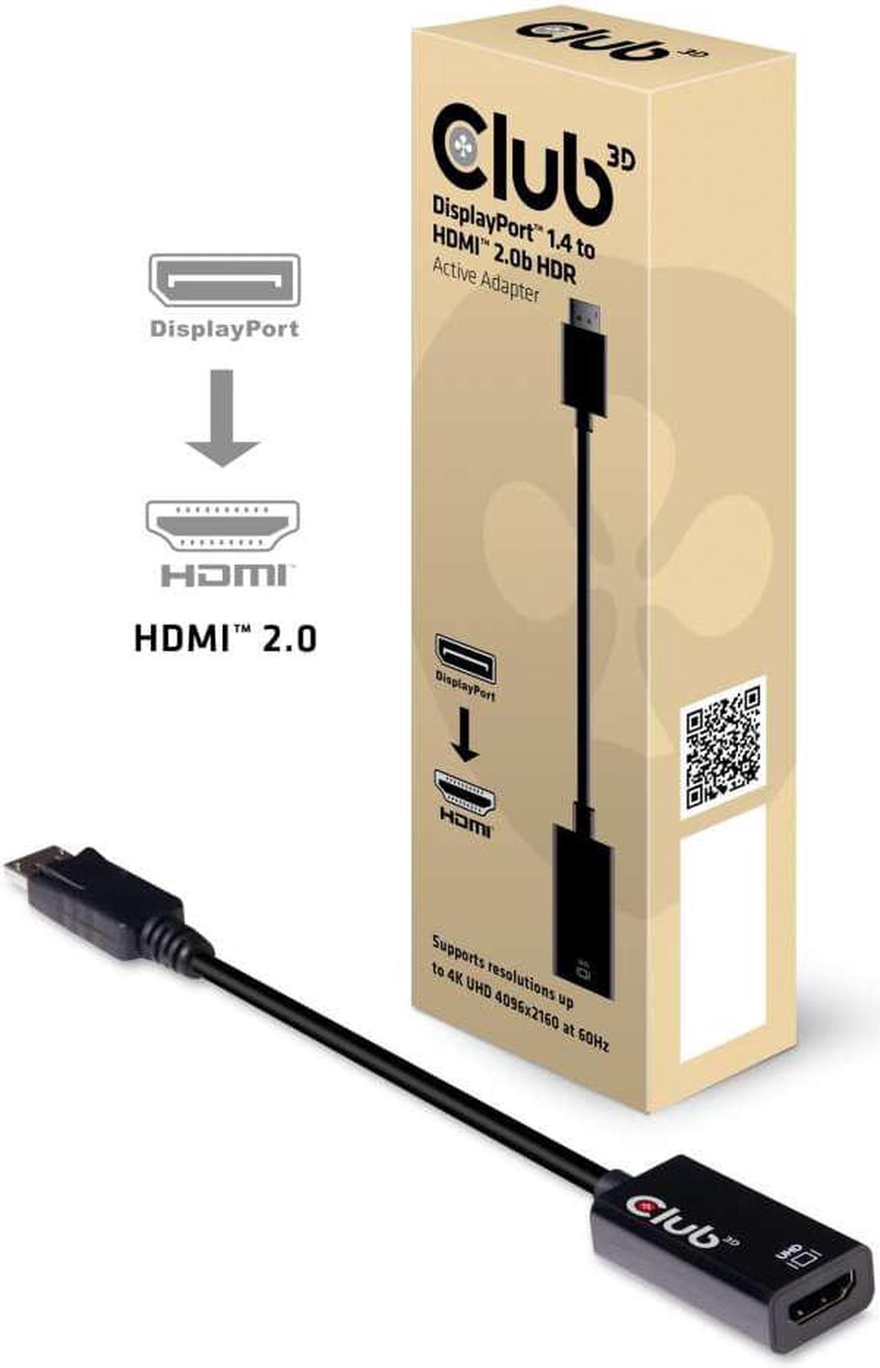 Alt view image 8 of 9 - CLUB 3D CAC-1080 DP 1.4 TO HDMI 2.0A 4K 60HZ HDR