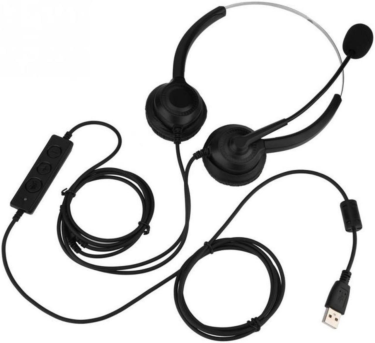 Mute Function Call Center USB Headset Noise Cancelling USB Call Center Headset with Microphone