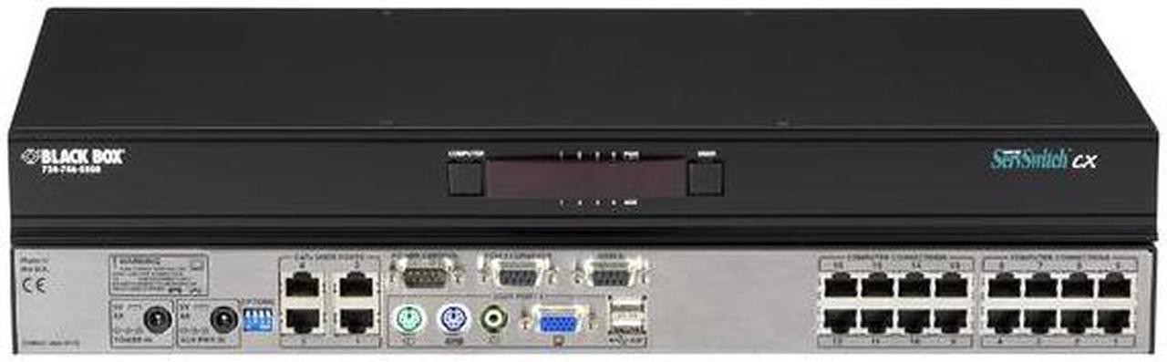 Black Box ServSwitch CX KVM Switch (1) Analog Console Port + (4) Users (16) Servers