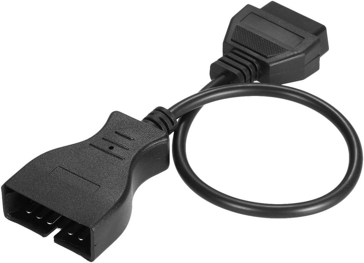 Alt view image 3 of 6 - OBD-II Extension Cable 12 Pin to OBD OBDII 16 Pin Adapter Connector Replacement for GM 12Pin 40cm