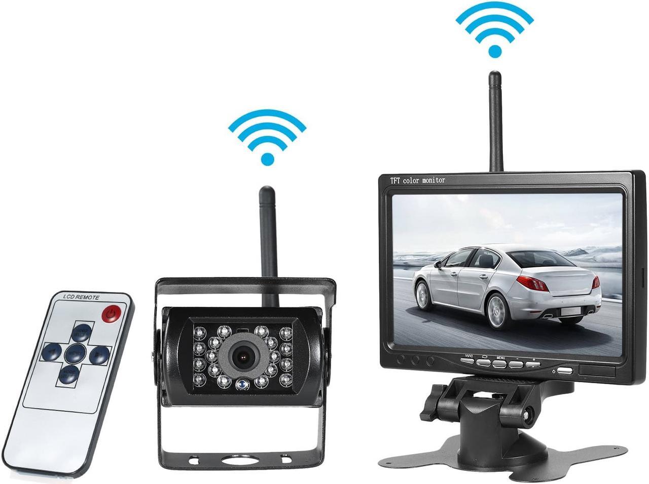 Alt view image 3 of 7 - Wireless&Wired Double Use 7" LCD Monitor Backup Camera Waterproof Rear View Kit with Wide Angle Camera Night Vision Parking for Truck RV Trailer Motorhome Bus Camper