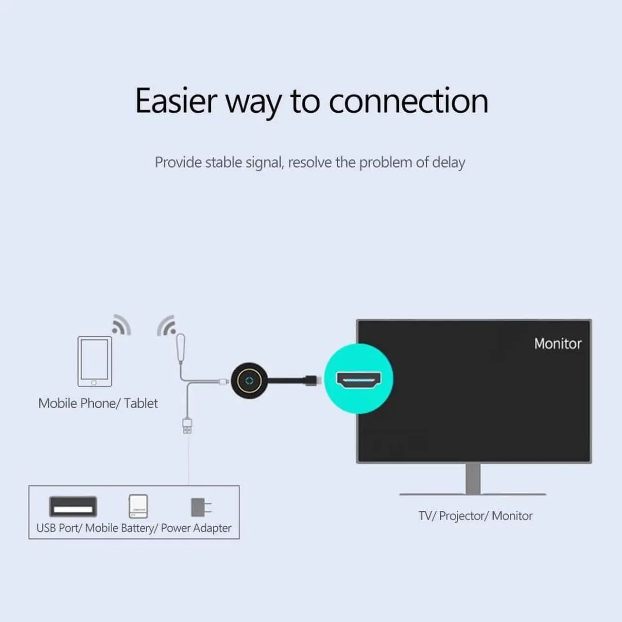 Alt view image 7 of 7 - Mirascreen G10 2.4G / 5G WiFi Display Dongle Receptor HD Screen Mirroring DLNA Miracast Airplay Para For iOS Android Smat Phone Tablet PC