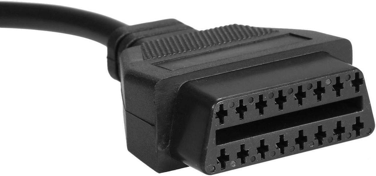 Alt view image 2 of 6 - OBD-II Extension Cable 12 Pin to OBD OBDII 16 Pin Adapter Connector Replacement for GM 12Pin 40cm