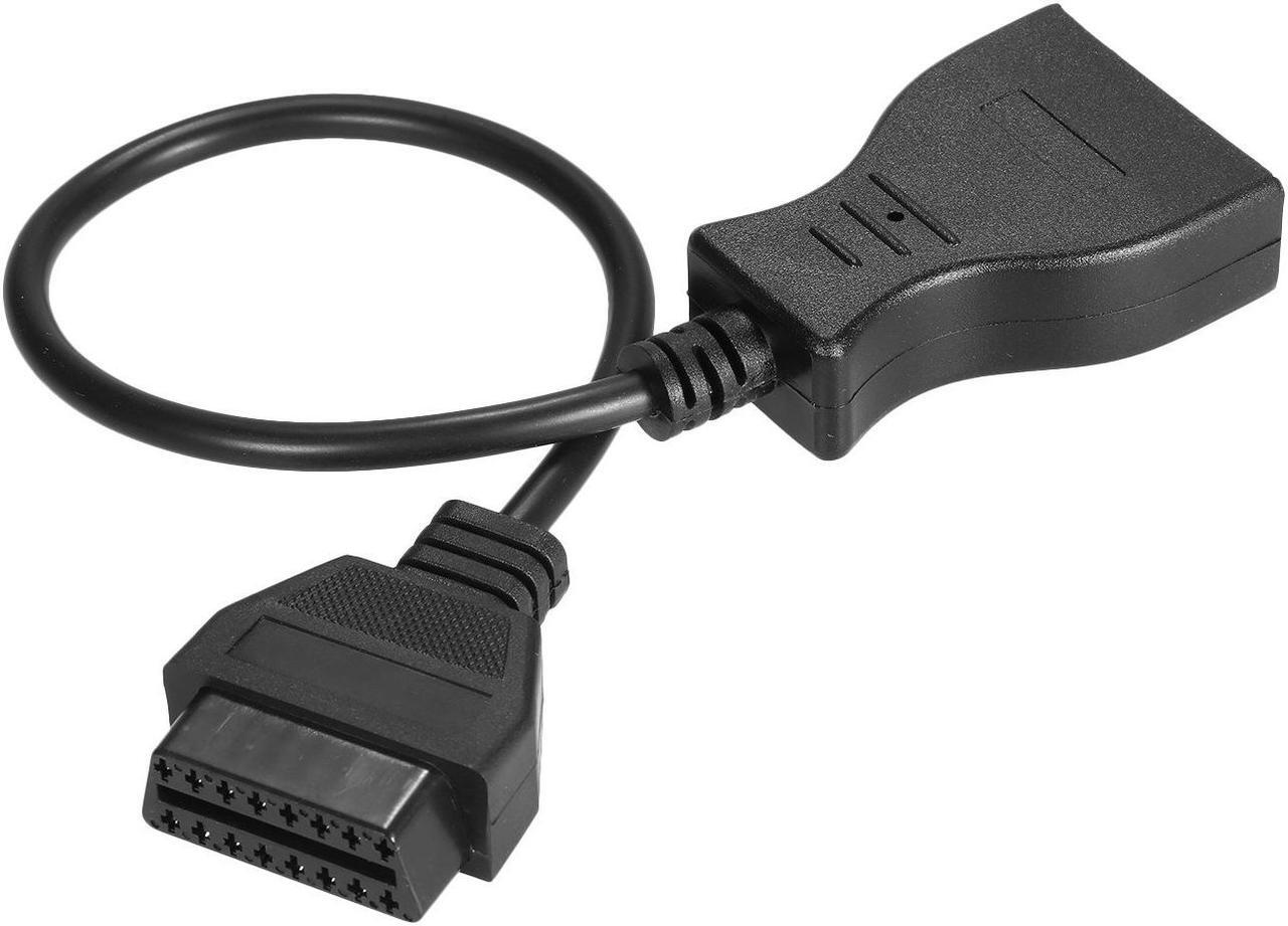 Alt view image 5 of 6 - OBD-II Extension Cable 12 Pin to OBD OBDII 16 Pin Adapter Connector Replacement for GM 12Pin 40cm