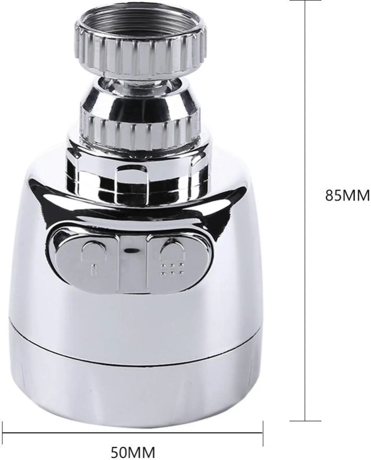 Alt view image 4 of 7 - Faucet Nozzle Aerator Bubbler Sprayer Water-Saving Tap Filter Head 360 Degree Adjustable Faucet Nozzle