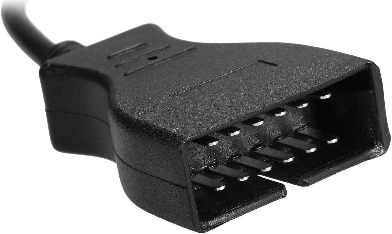 Alt view image 6 of 6 - OBD-II Extension Cable 12 Pin to OBD OBDII 16 Pin Adapter Connector Replacement for GM 12Pin 40cm