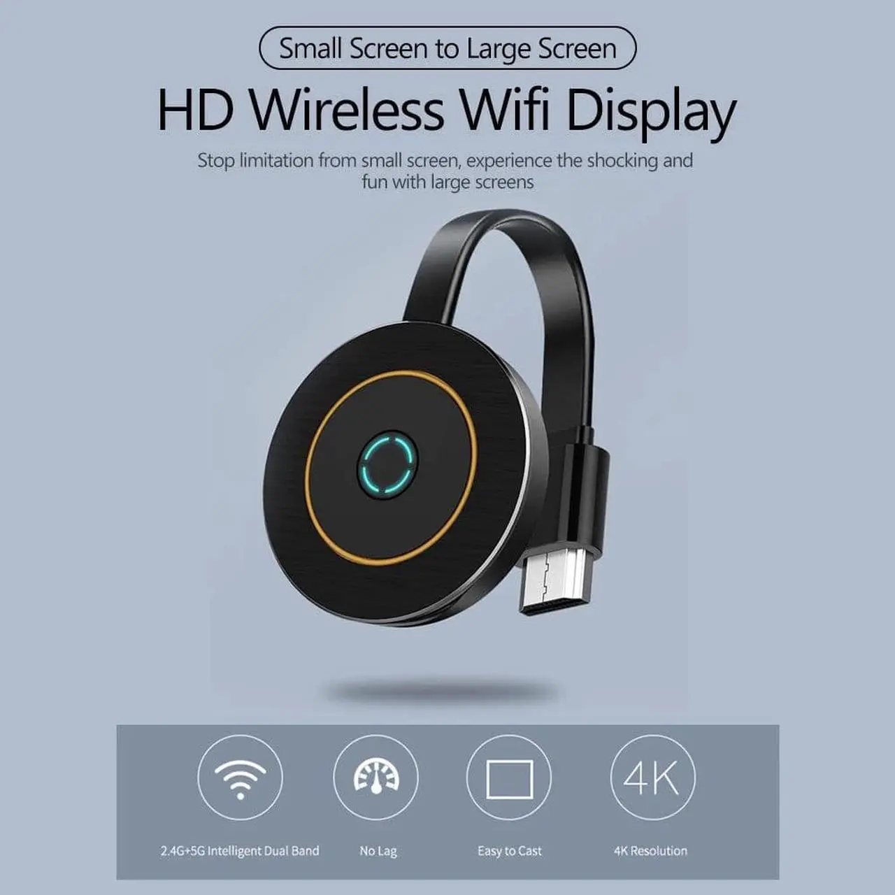 Alt view image 4 of 7 - Mirascreen G10 2.4G / 5G WiFi Display Dongle Receptor HD Screen Mirroring DLNA Miracast Airplay Para For iOS Android Smat Phone Tablet PC