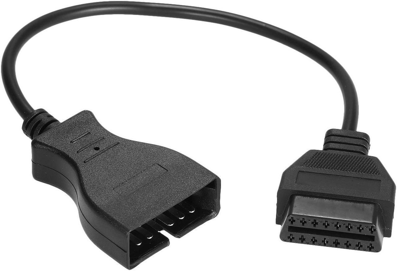 Alt view image 4 of 6 - OBD-II Extension Cable 12 Pin to OBD OBDII 16 Pin Adapter Connector Replacement for GM 12Pin 40cm